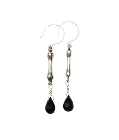Dem Bones Onyx Earrings
