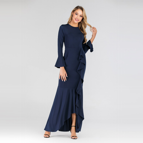 High Low Ruffles Hem Dress