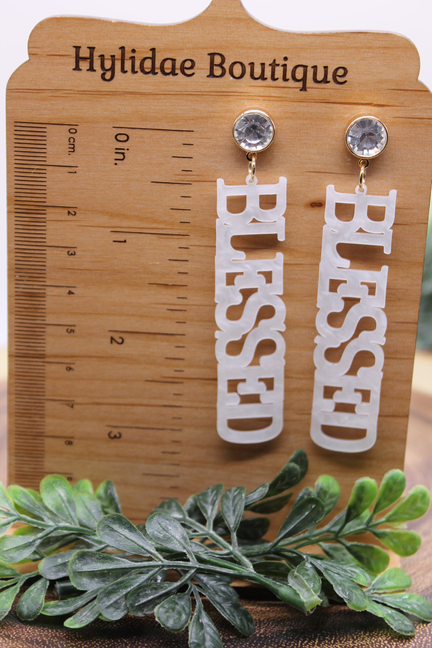 BLESSED Dangle Earrings