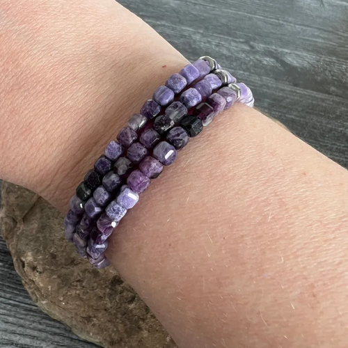 Silky Fluorite Stacked Bracelet