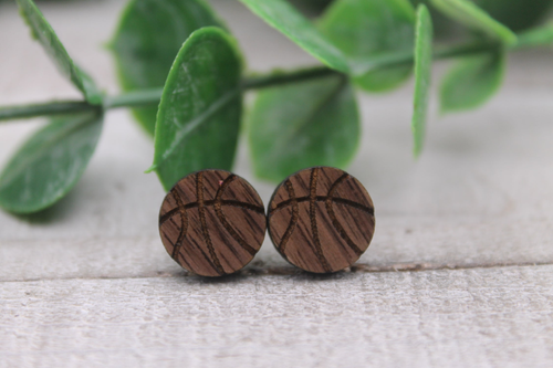 Basketball || Stud Earrings || Hypoallergenic