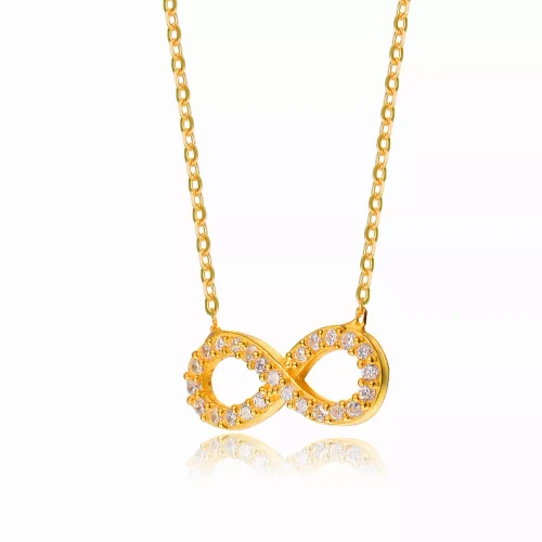 Collette Z Goldplated Sterling Silver Cubic Zirconia Infinity Necklace