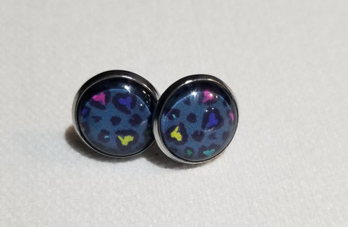 Animal Print 12mm Stud Earrings