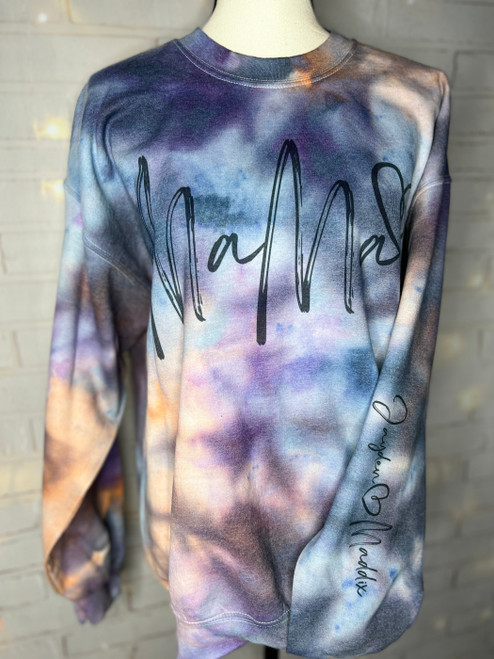 Personalized Mama Sanderson Tie Dye Sweatshirt