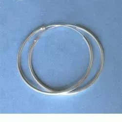 50MM Sterling Silver Endless Hoop Earrings