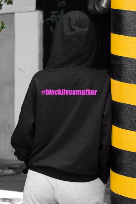Black Lives Matter/Resist Fist Zip-Up with BLACK LIVES MATTER on Back