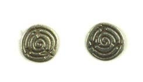 Spiral with Stars Silver Post