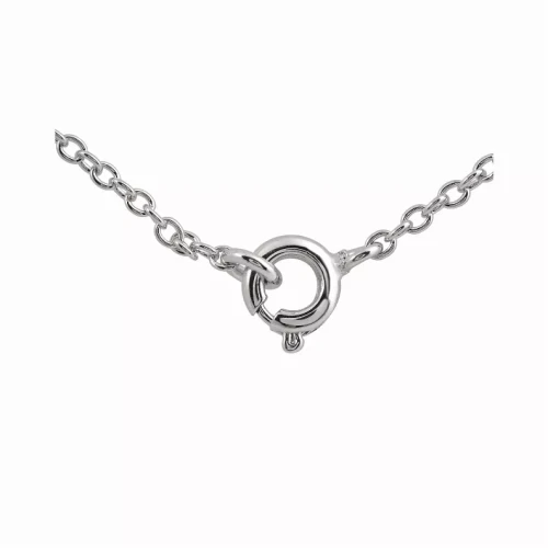 Collette Z Sterling Silver Cubic Zirconia Pink Stone Intricate Necklace