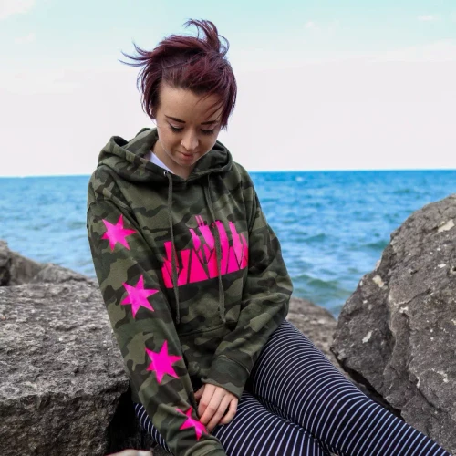 Neon Chicago Skyline Camo Sweatshirt