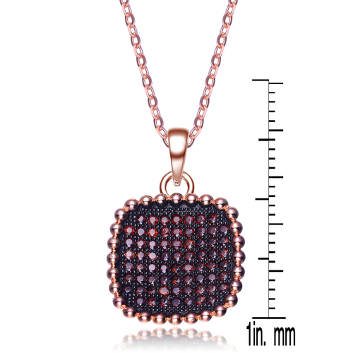 Collette Z Sterling Silver Coffee Square Pendant