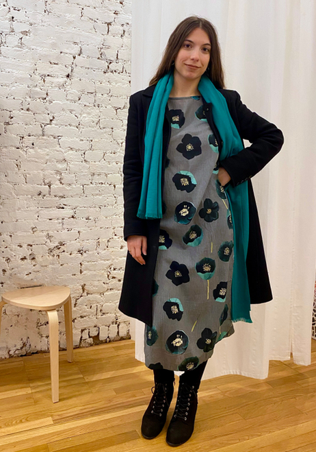 Caftan in Cotton Crepe
