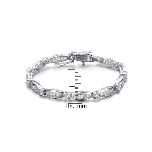 Collette Z Sterling Silver Cubic Zirconia Clasp Bracelet