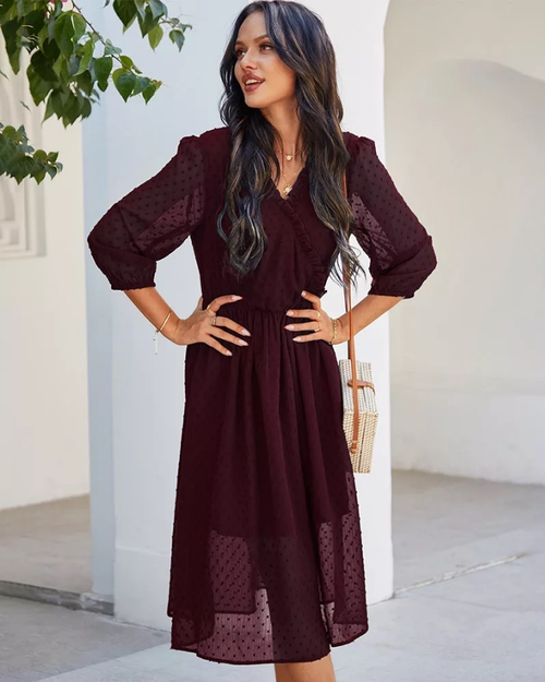 Chiffon Mesh Maxi Dress