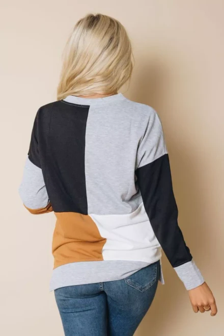 No Pressure Color Block Pullover