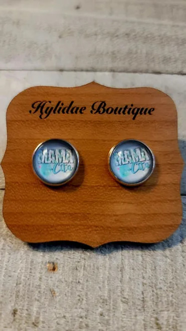 MAMACita || Glass Stud Earrings || Hypoallergenic