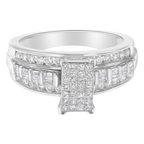 10KT White Gold Diamond Composite Ring (1 cttw, H-I Color, SI2-I1 Clarity)