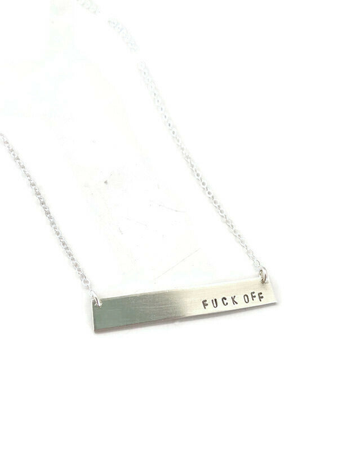 Fuck Off Bar Necklace