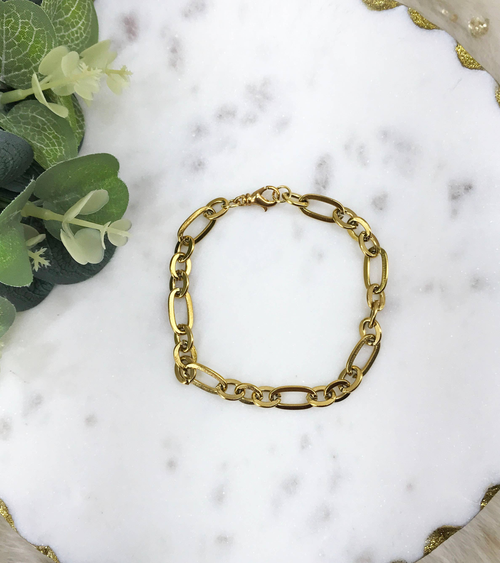 Stainless Steel Cable Chain Bracelet 