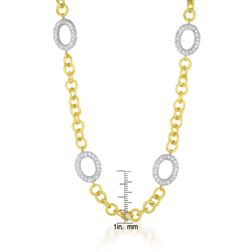 Collette Z Sterling Silver Mini Clear Cubic Zirconia Necklace