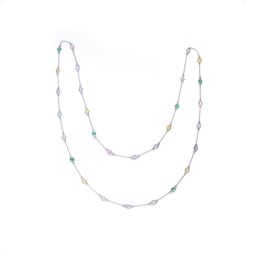 Collette Z Sterling Silver Station Chain Necklace