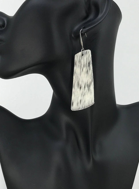 Hair On Leather Earrings 