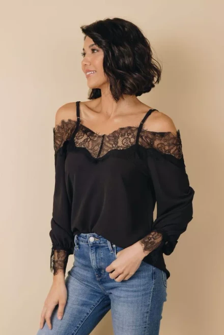 Work Of Art Cold Shoulder Blouse