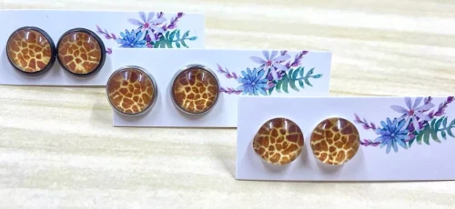 Animal Print Studs
