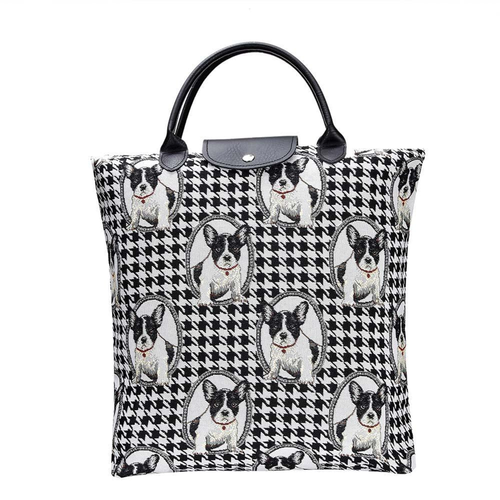 French Bulldog Foldaway Grocery Bag