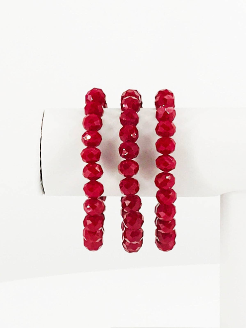 Glass Bead Stretchy Bracelet
