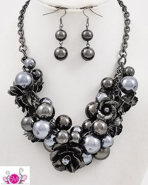 Hematitetone D.grey Acrylic Pearls