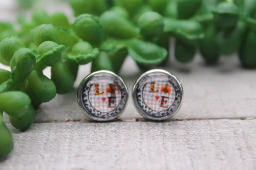 LOVE Turkey || Glass Stud Earrings || Hypoallergenic