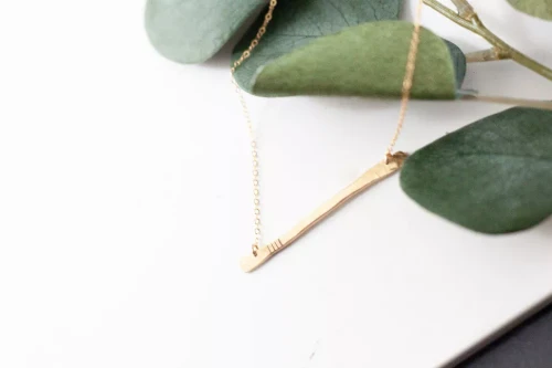 Eberly Hammered Stick Necklace