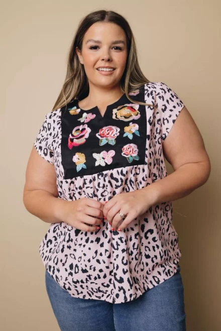 Plus Size - City of Music Leopard Top