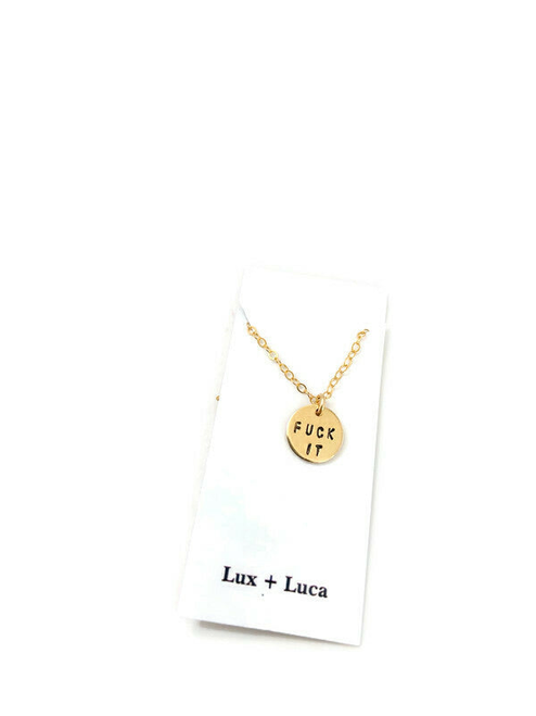 Fuck It Circle Charm Necklace