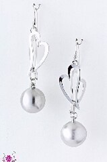 HEART CUT OUT BEAD DROP EARRINGS