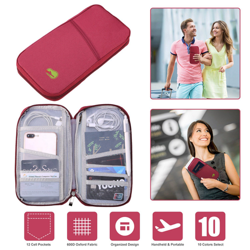 Travel Passport Wallet 12Cells Ticket 