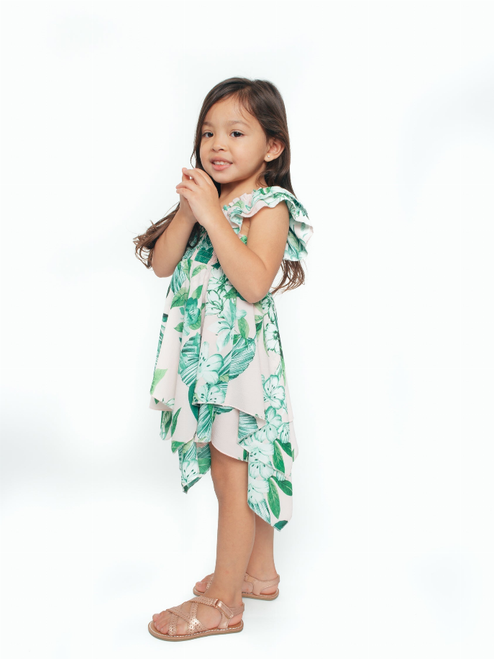 Tropical Floral Scarf Dress