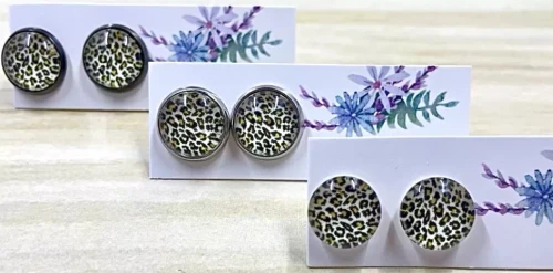 Animal Print Studs