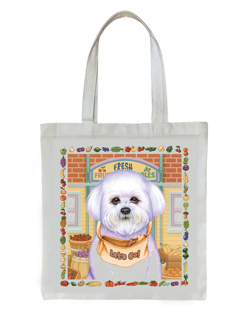 Bichon Frise - Tomoyo Pitcher   Dog Breed Tote Bags