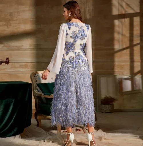 Dubai Embroidered Cocktail Dress