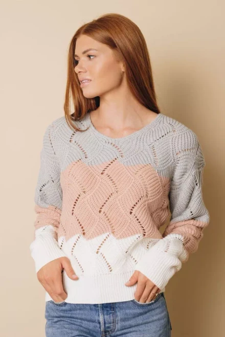 Roman Knitted Cut Out Sweater