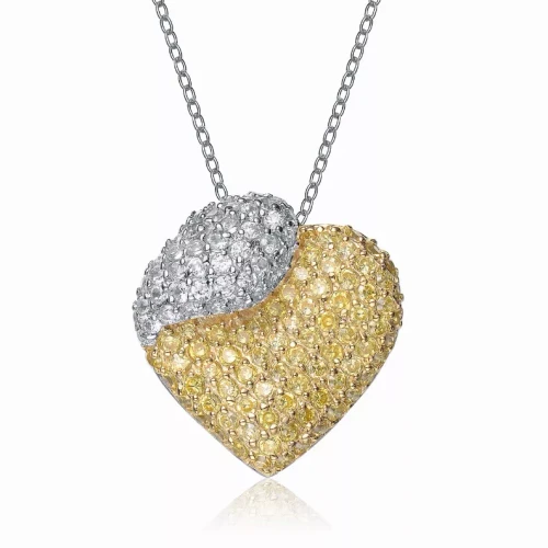 Collette Z Sterling Silver Gold-Plated White Cubic Zirconia Pendant