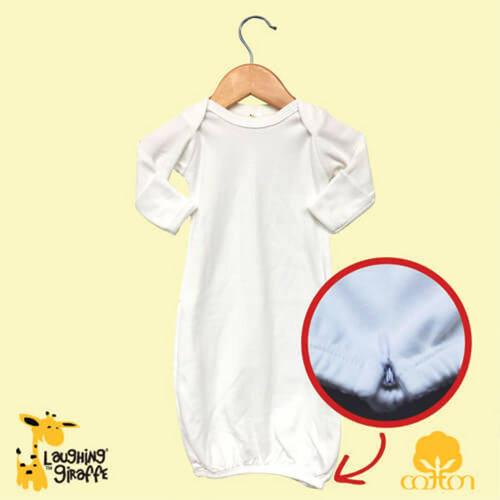 The Laughing Giraffe Baby Gown With Zipper