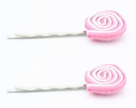 Multi-colored Swirl Bobby Pins (Pair)