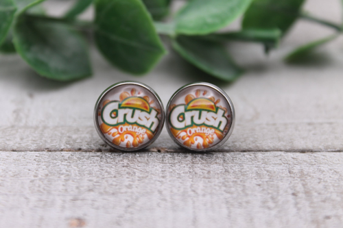 Crush Glass Stud Earrings