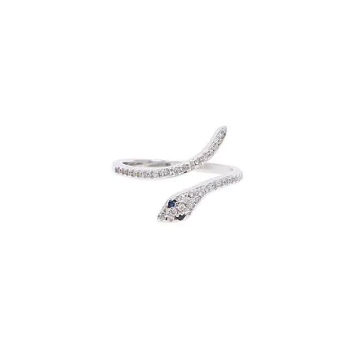 CZ Pave Snake Ring Adjustable