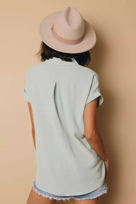 Marsha Button Up Short Sleeve Top