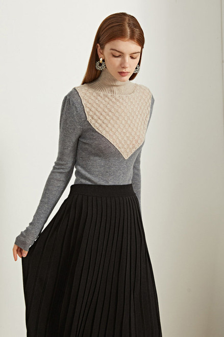 Fangyan | Xaria Gray Knit Top