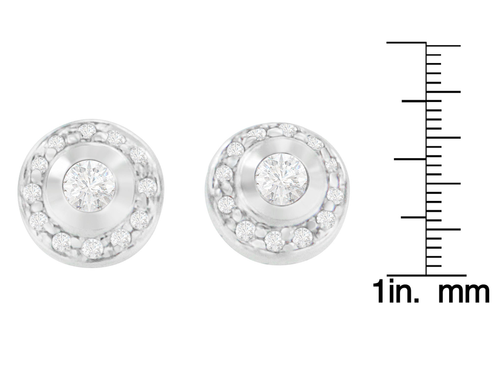 14K White Gold 1/3 cttw Round Cut Diamond Earrings (H-I, SI2-I1)