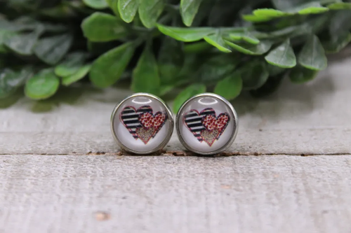 Heart Trio || Stud Earrings